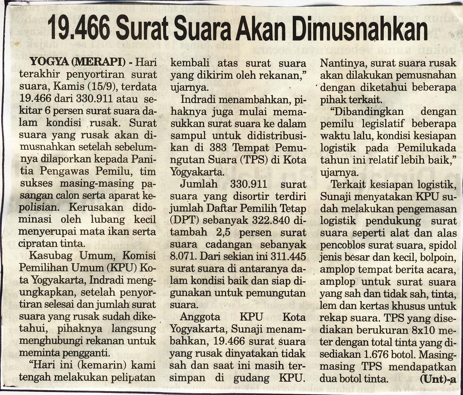 Kliping jogja terbaru